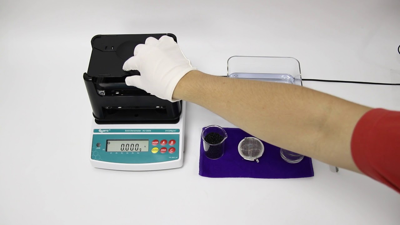 A full set of demo video of solid density meter , specific gravity balance AU-300S