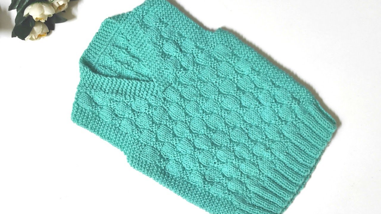 V Neck Baby Boy Sweater 2 To 3 Years  | Baby Boy Half Sweater | Easy sweater knitting