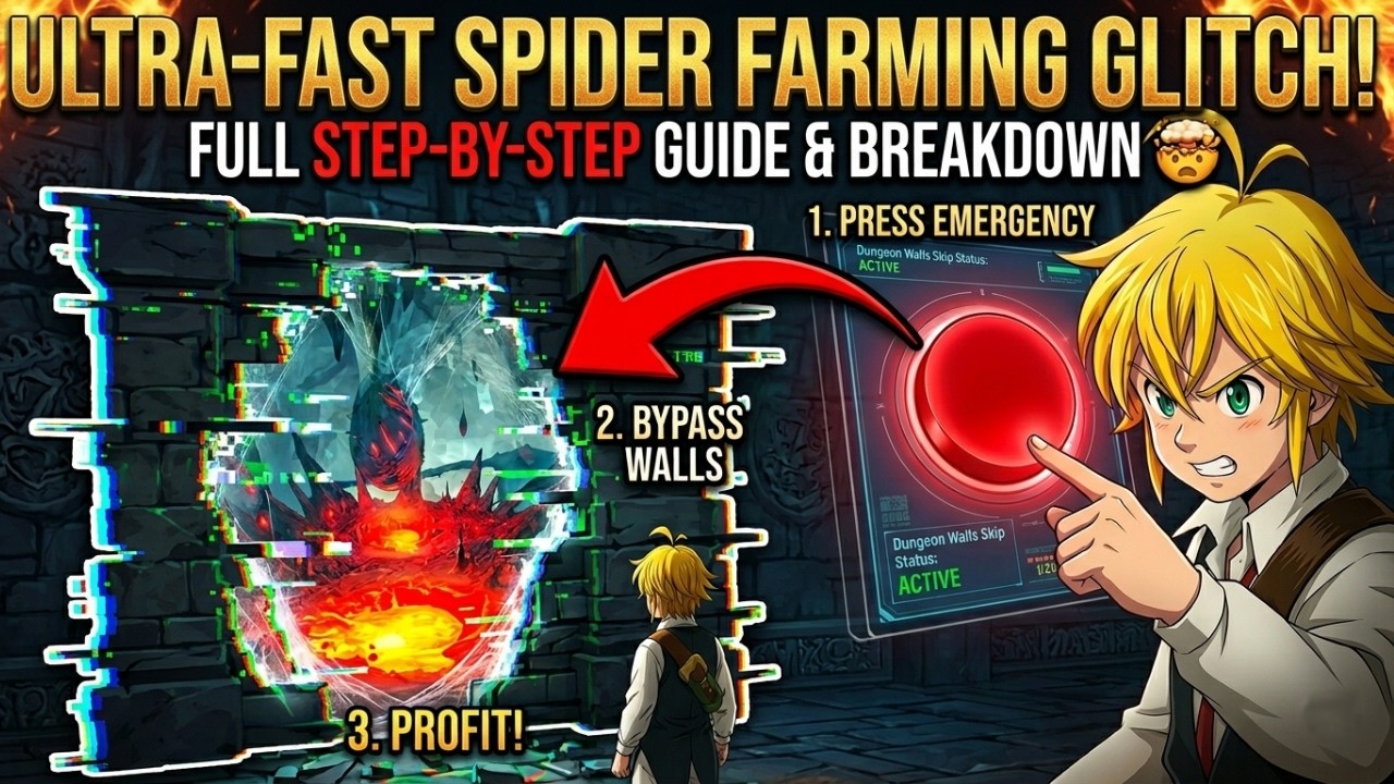 MOST OP GLITCH TO FARM SPIDER NEST DUNGEON! | 7DS: Origin