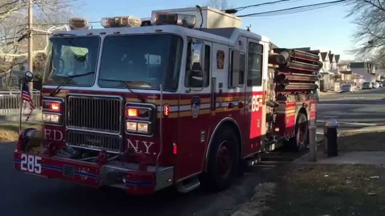 WALK AROUND OF FDNY ENGINE 285 ON SCENE OF 