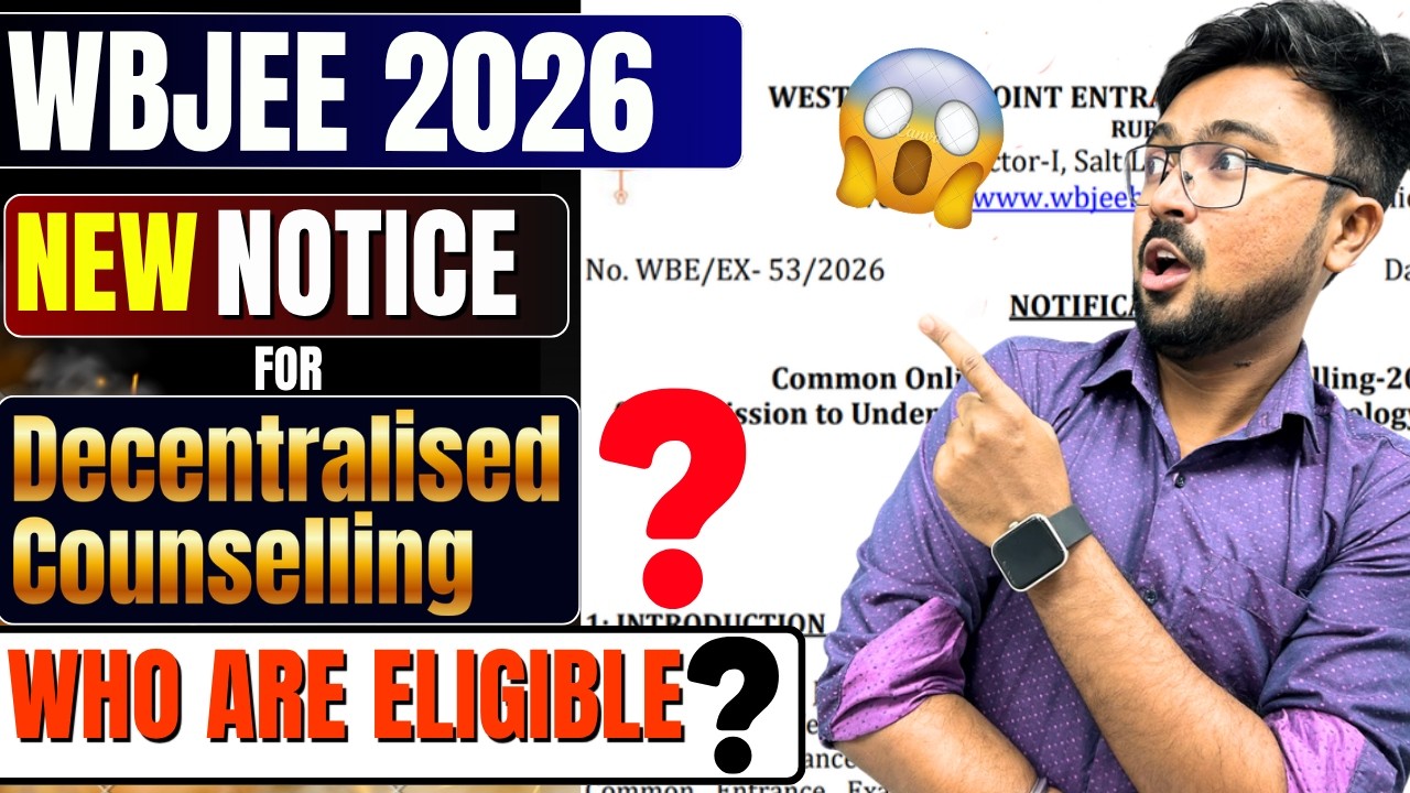 WBJEE 2026:Who are Eligible for Online Decentralised Counselling?🚨✅Step by Step DECODED😱#wbjee2026