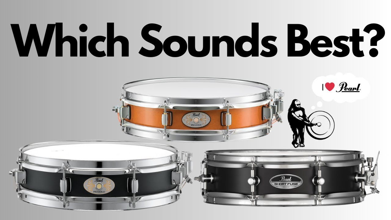 Pearl Piccolo Snare Drums - Steel, Maple & Short Fuse Compared