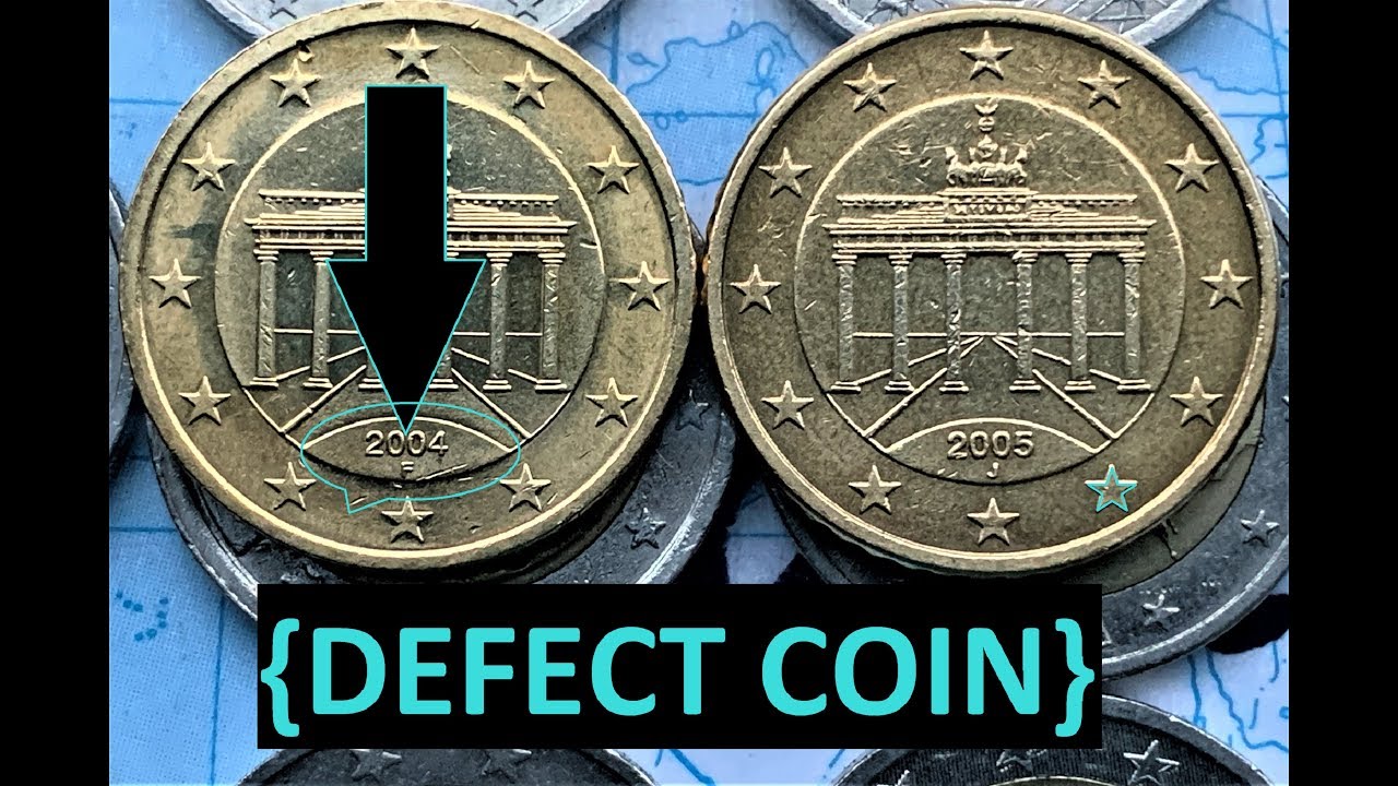Germany 50 Cent 2004 F 2005 J $Defect coins RARE$/2 Euro 370.000.000