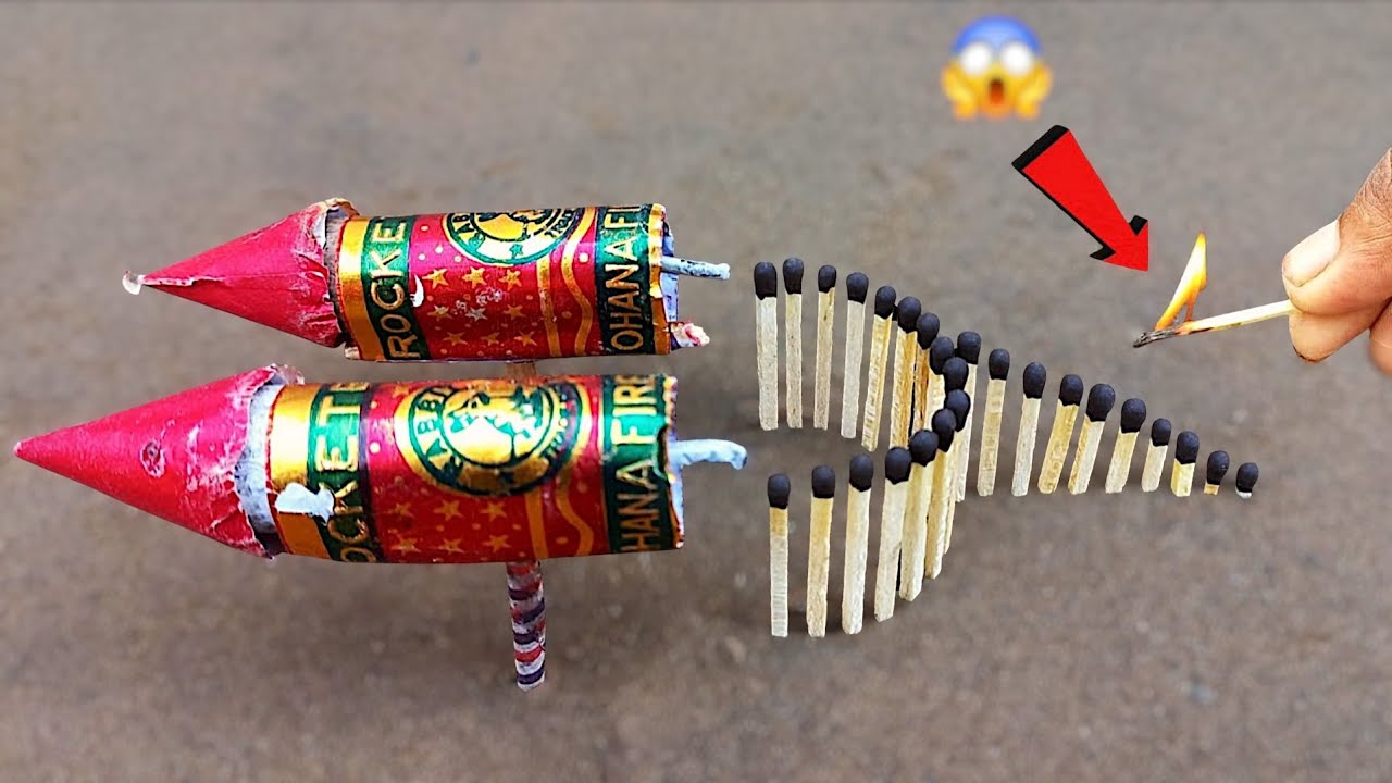 Matchstick chain Reaction Domino vs Powerful Diwali Crackers Experiment 😱😱