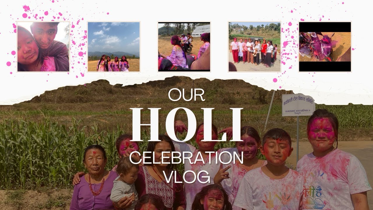 Celebrating Holi with Sathi ra Family #vlog #funny #nepal #comedy #sindhuli #funnymoments #mrbvlog 