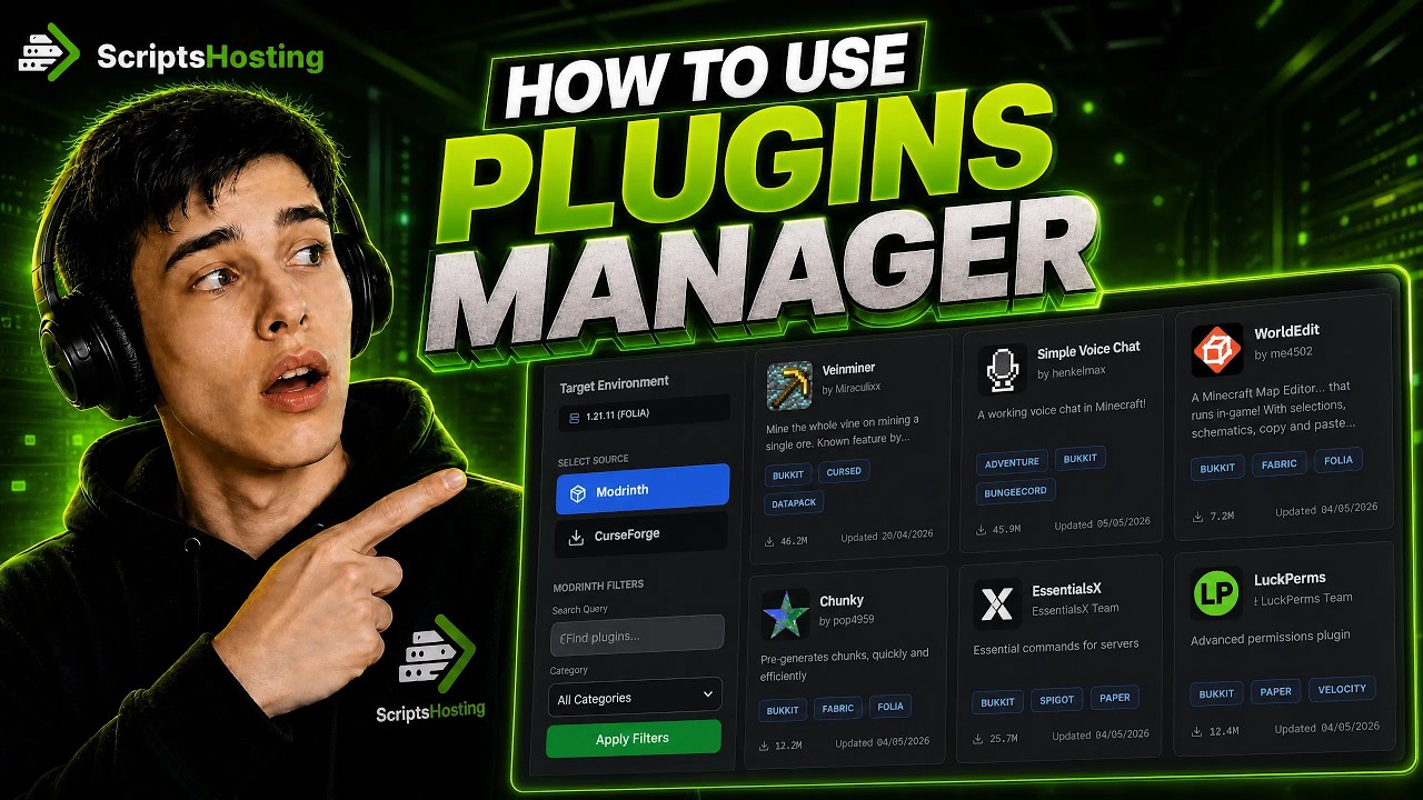 How to use Plugins Manager | ScriptsHosting