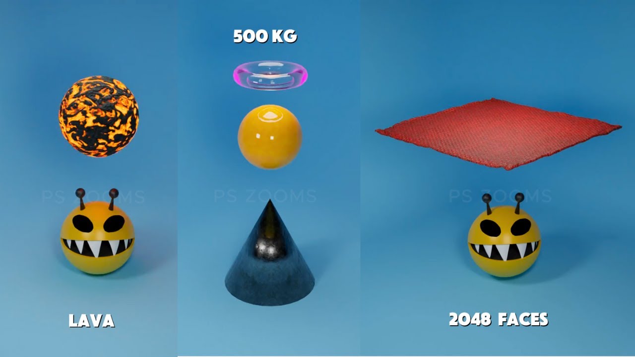 Satisfying Fluid and Soft Body Simulation | 3D Physics Animation