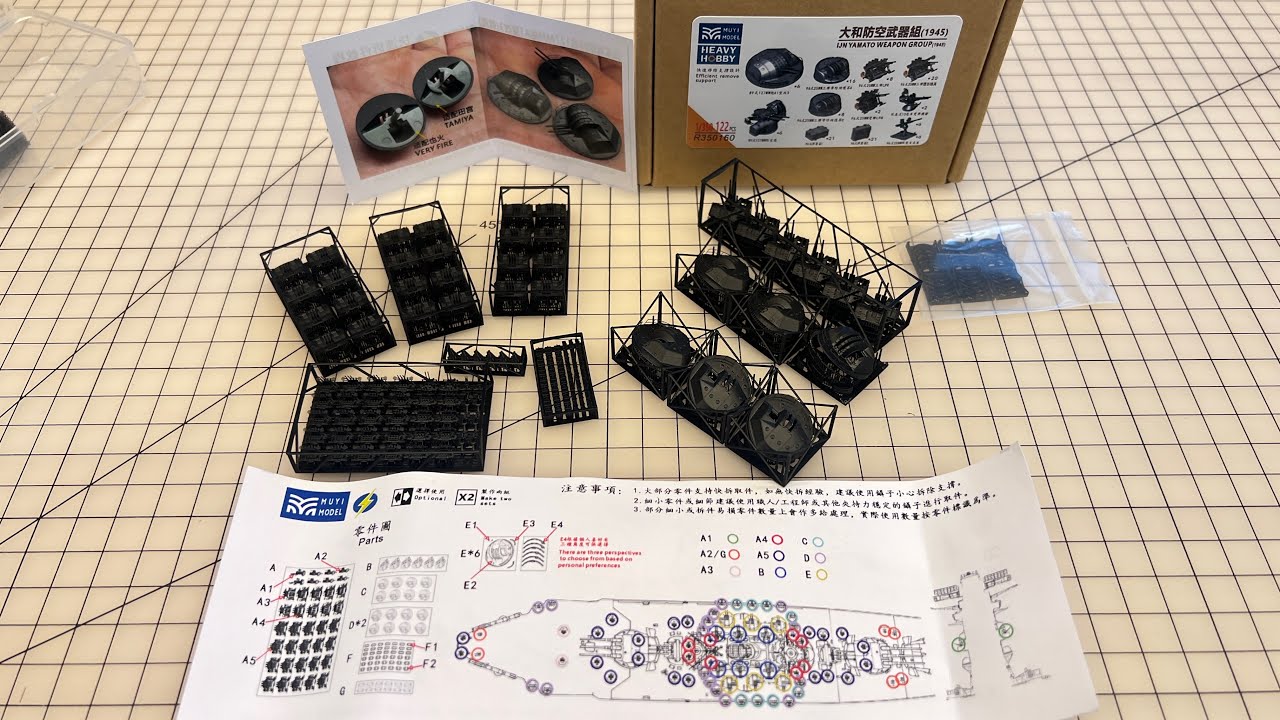 1/350 MUYI 3D Print part for 1945 YAMATO AAGUN Kit for TAMIYA & VERY FIRE 