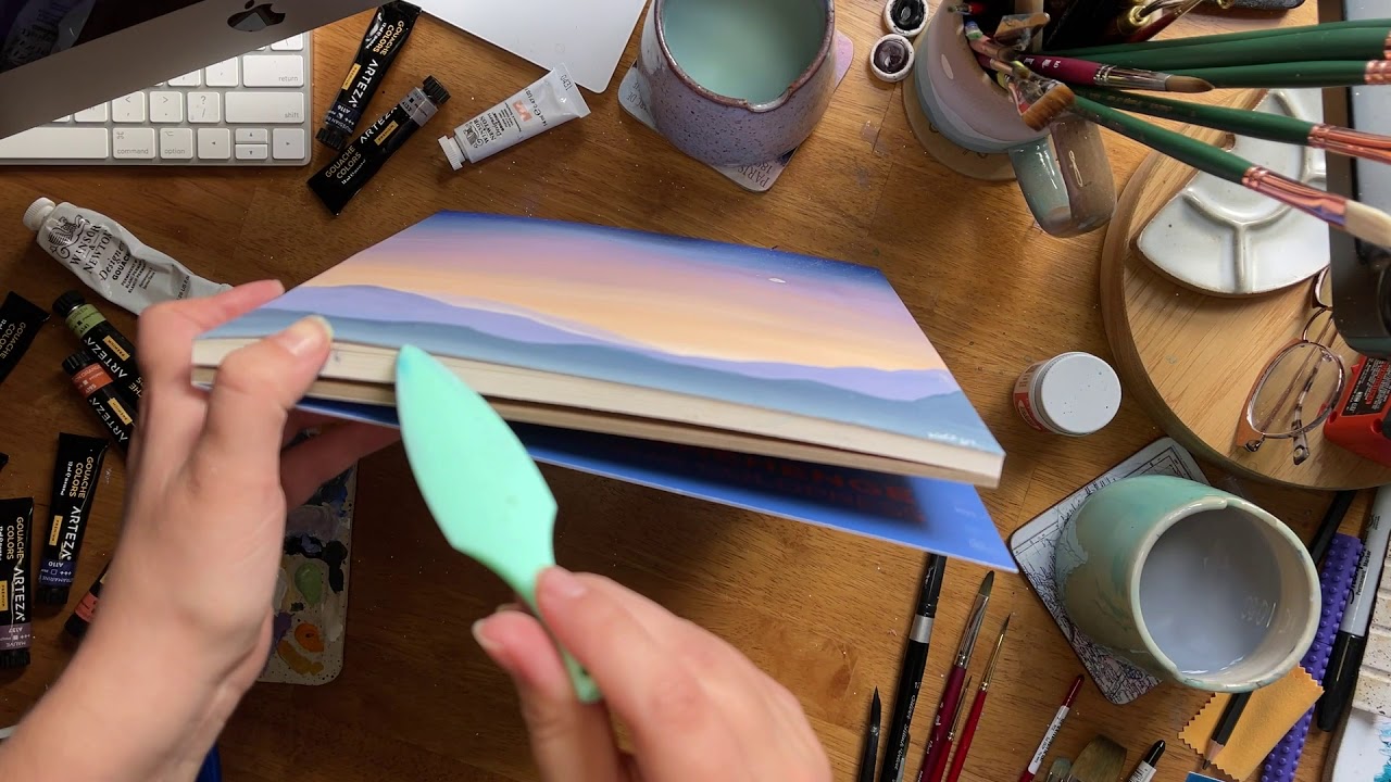 How to Remove Sheets from a Watercolor Block (glued on 2 sides)