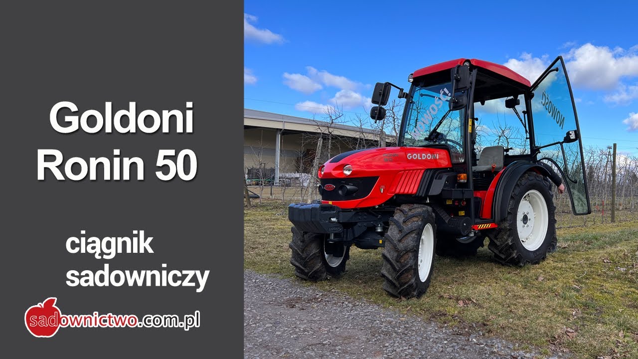 Ciągnik sadowniczy Goldoni Ronin 50 -  stały napęd 4x4, więcej bieg&oacute;w w tył niż do przodu oraz...