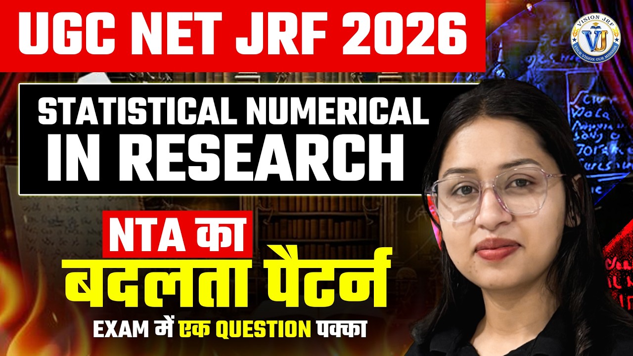 UGC NET Research Aptitude | UGC NET Research Numerical Questions | Vision JRF | By Saroj Mam