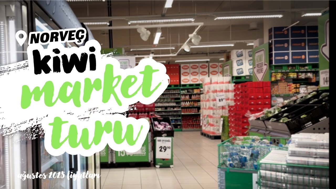 Norveç Market Fiyatları 2025 | Kiwi Market Turu 🛒 ⎜Norveç'te Yaşam⎜Market Vlog