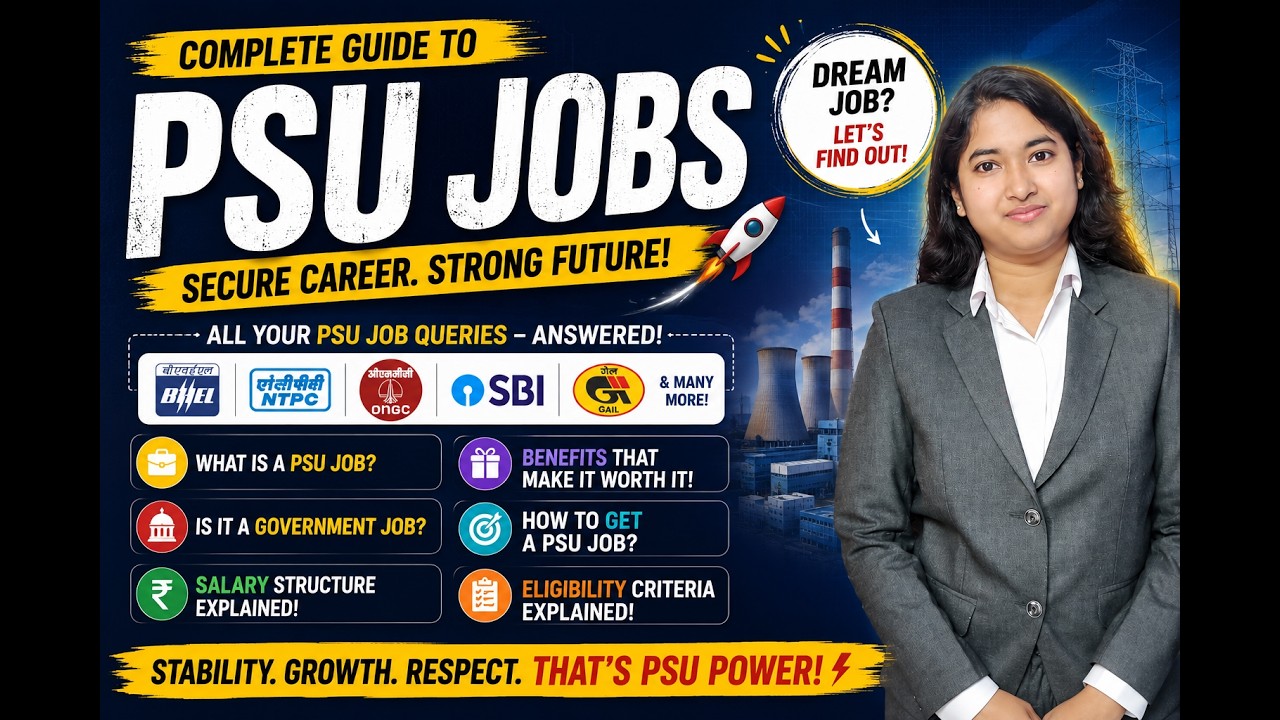 PSU Jobs Explained 🔥 Salary, Benefits, Eligibility & How to Get a PSU Job!