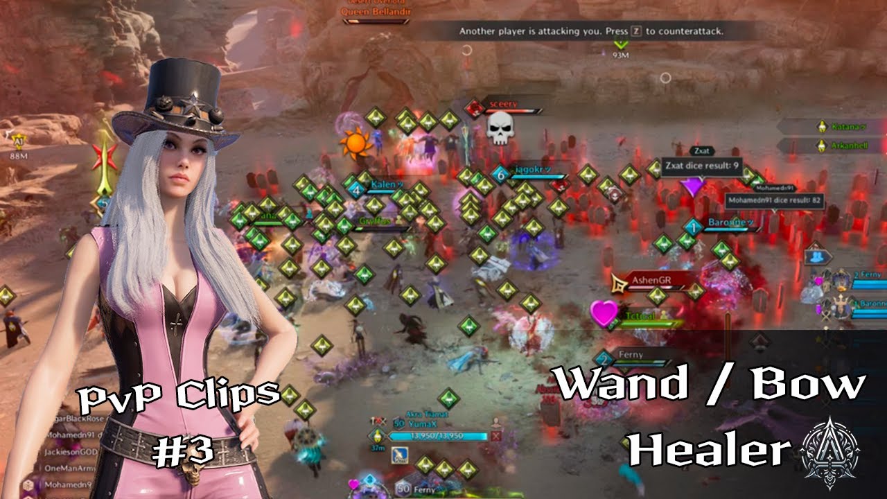 PvP Clips #3 - Bellandir PvP - Wand/Bow Healer | Throne and Liberty - Akra Guild