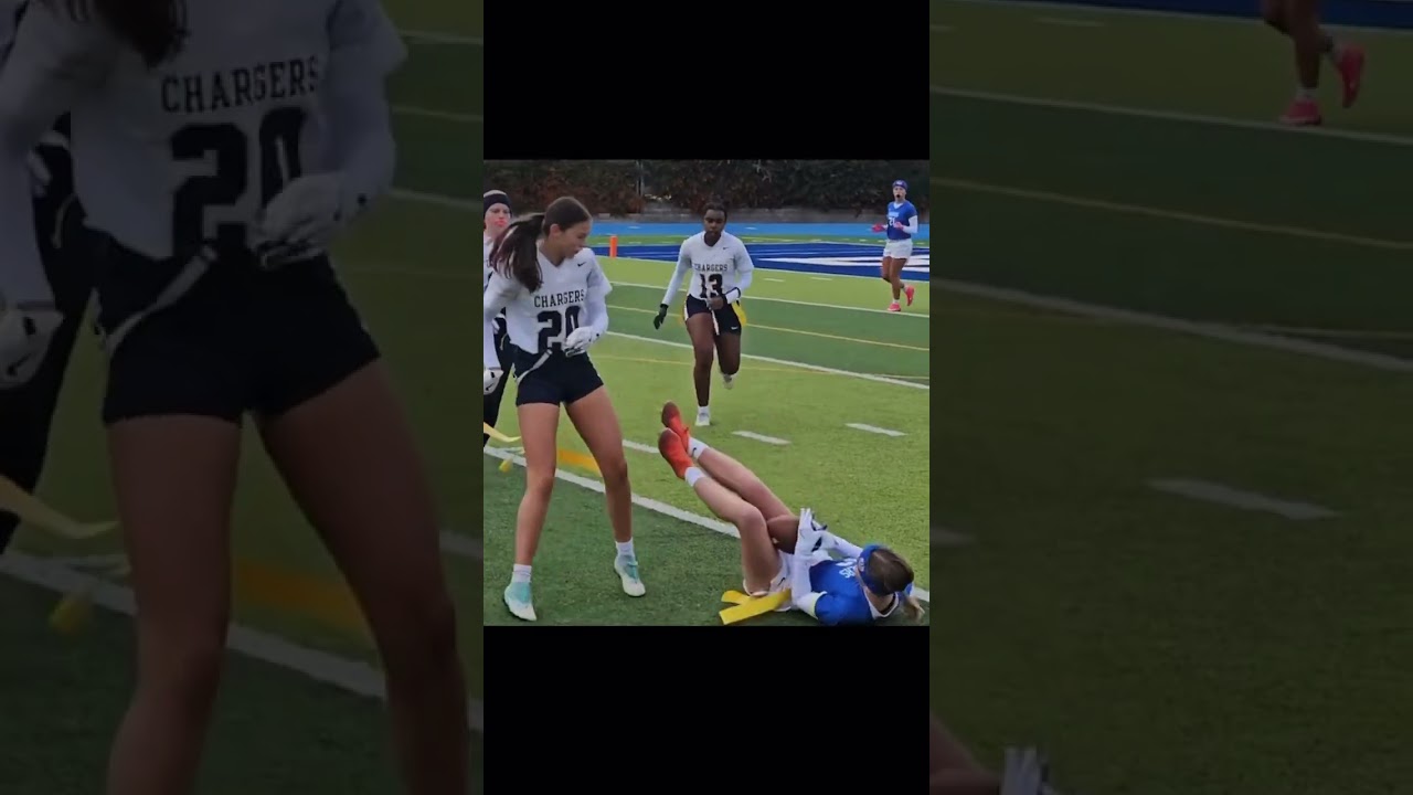 Girls HIGH SCHOOL Flag football AZ State Quarterfinals receiver HEADTOP JUMP & CATCH #flagfootball