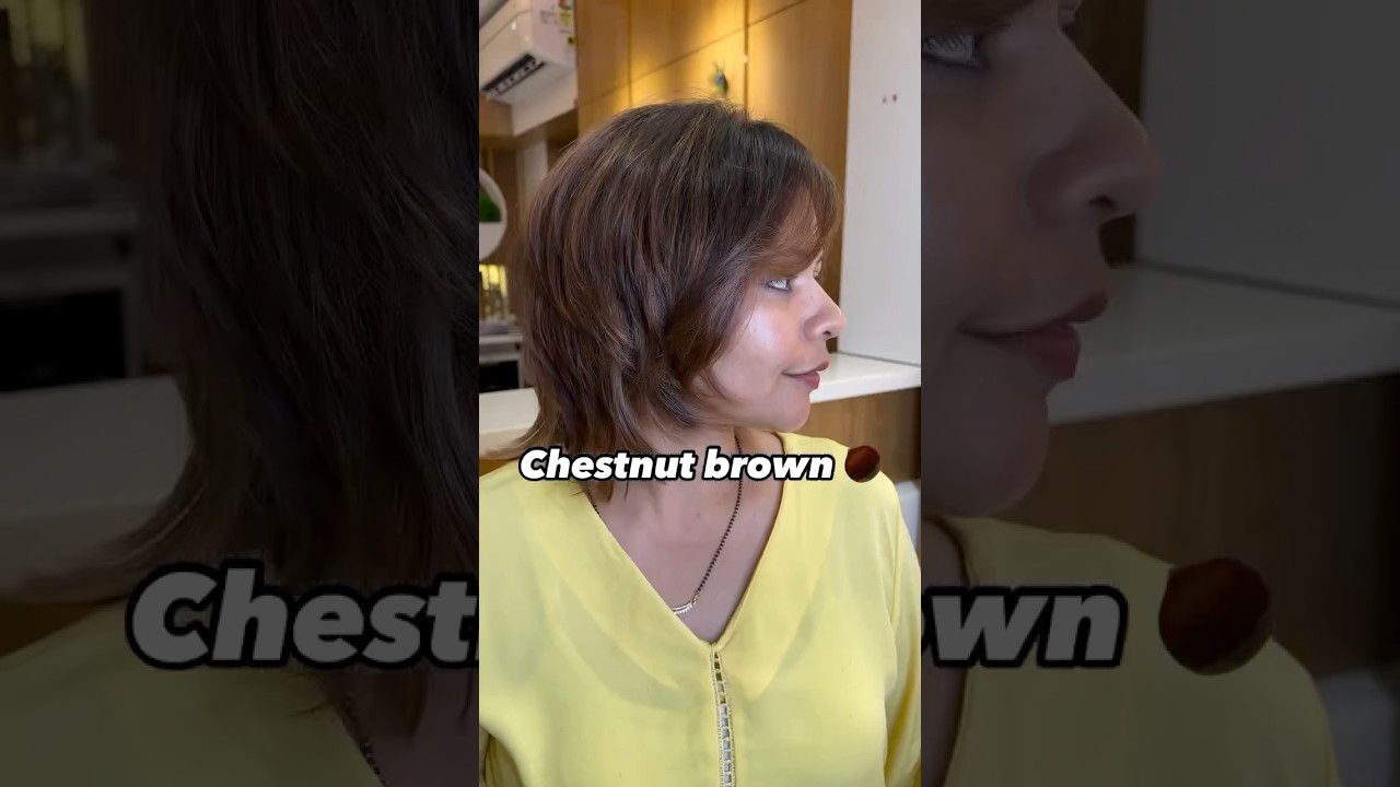 Chestnut brown🌰#schwarzkopf #haircolor #brownhaircolor #hairstyle #schwarzkopfprofessional #haircut
