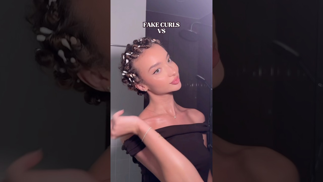 fake pin curls VS natural curls