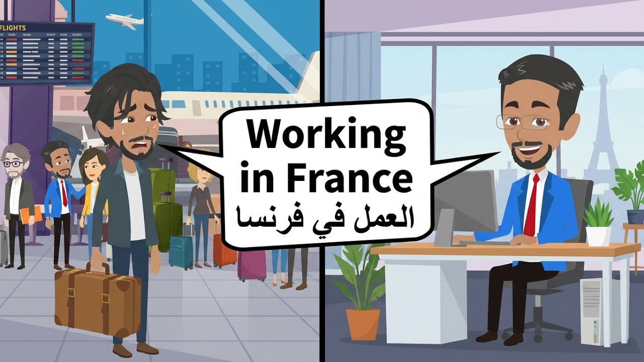 تعلم الإنجليزية من خلال قصة حقيقية 🔥 8 محادثات B2 عن العمل والحياة في فرنسا