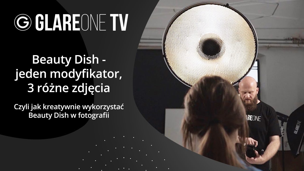 Beauty Dish - jeden modyfikator, 3 różne zdjęcia.
