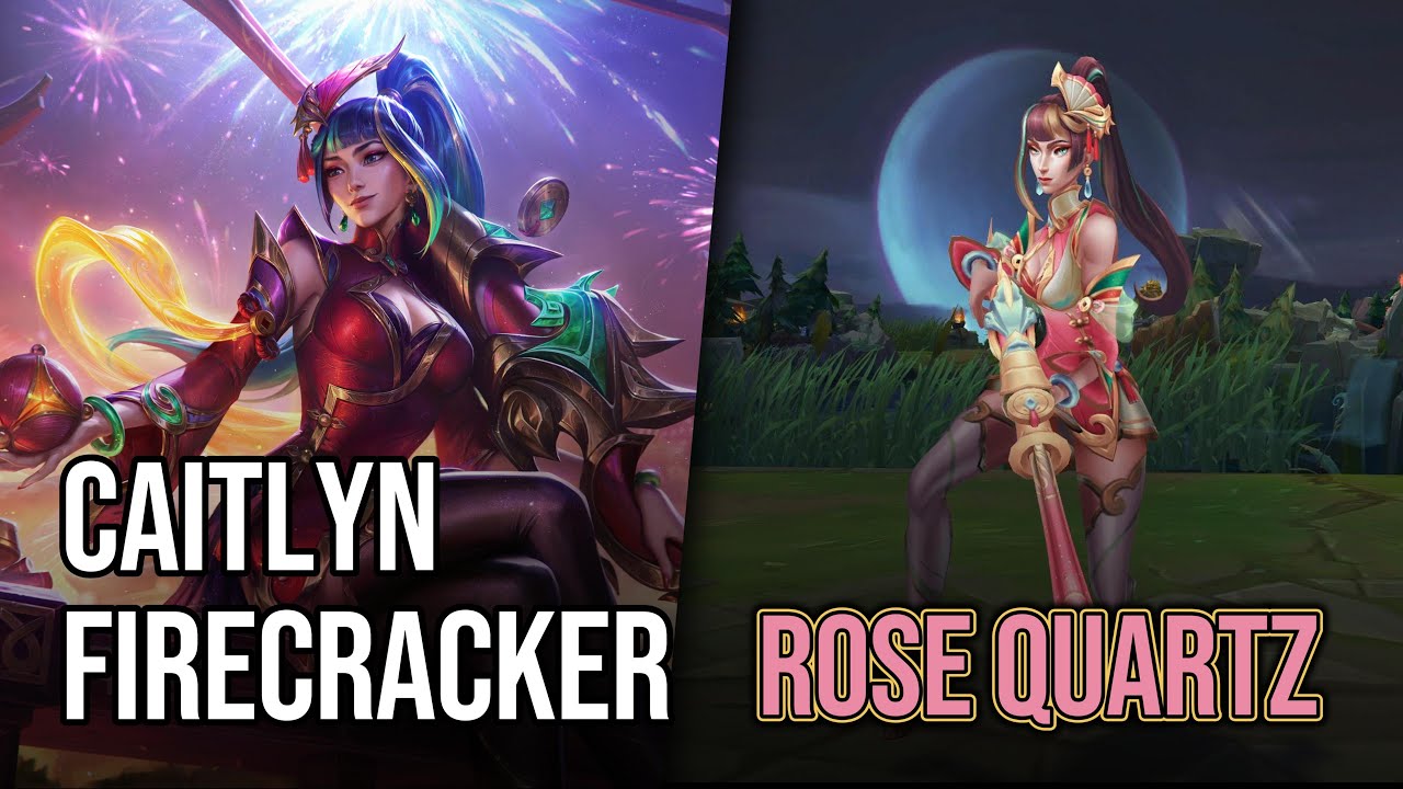 Firecracker Caitlyn Skin - Rose Quartz | League of Legends | Chromas Skin