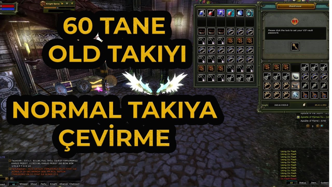 Knight Online 60 Tane Old takıyı Normale Çevirme #knightonline  #knight  #anvil #itemupgrade