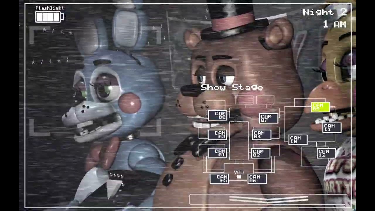 Fnaf 2.                  1ve 2 geceyi geçiyoruz.