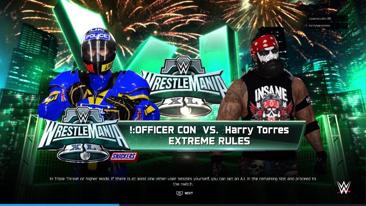 WWE 2K25 The Bigman Harry Torres vs Officer Con