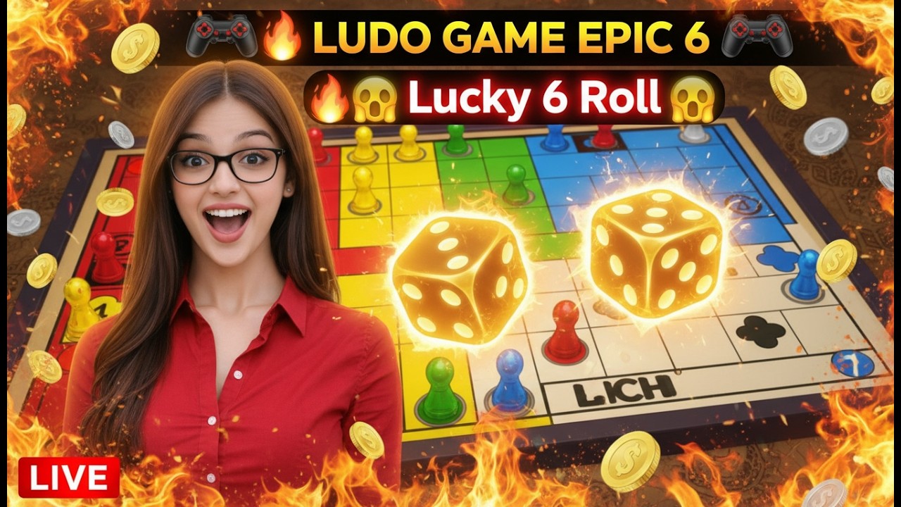 🔴Live Ludo King Game Epic 6 🔴🚀Lucky 6 Roll 😱🔥#shorts #ludogame#ludokinglive