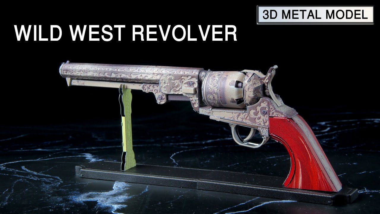 3D Metal Model | Metal Earth WILD WEST REVOLVER (colored)