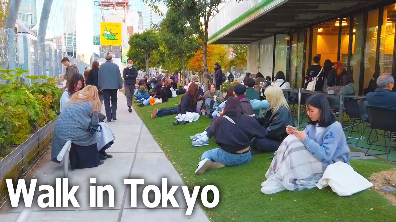 Tokyo walking tour - Shibuya Miyashita Park in late fall♪ (Dec. 2023)