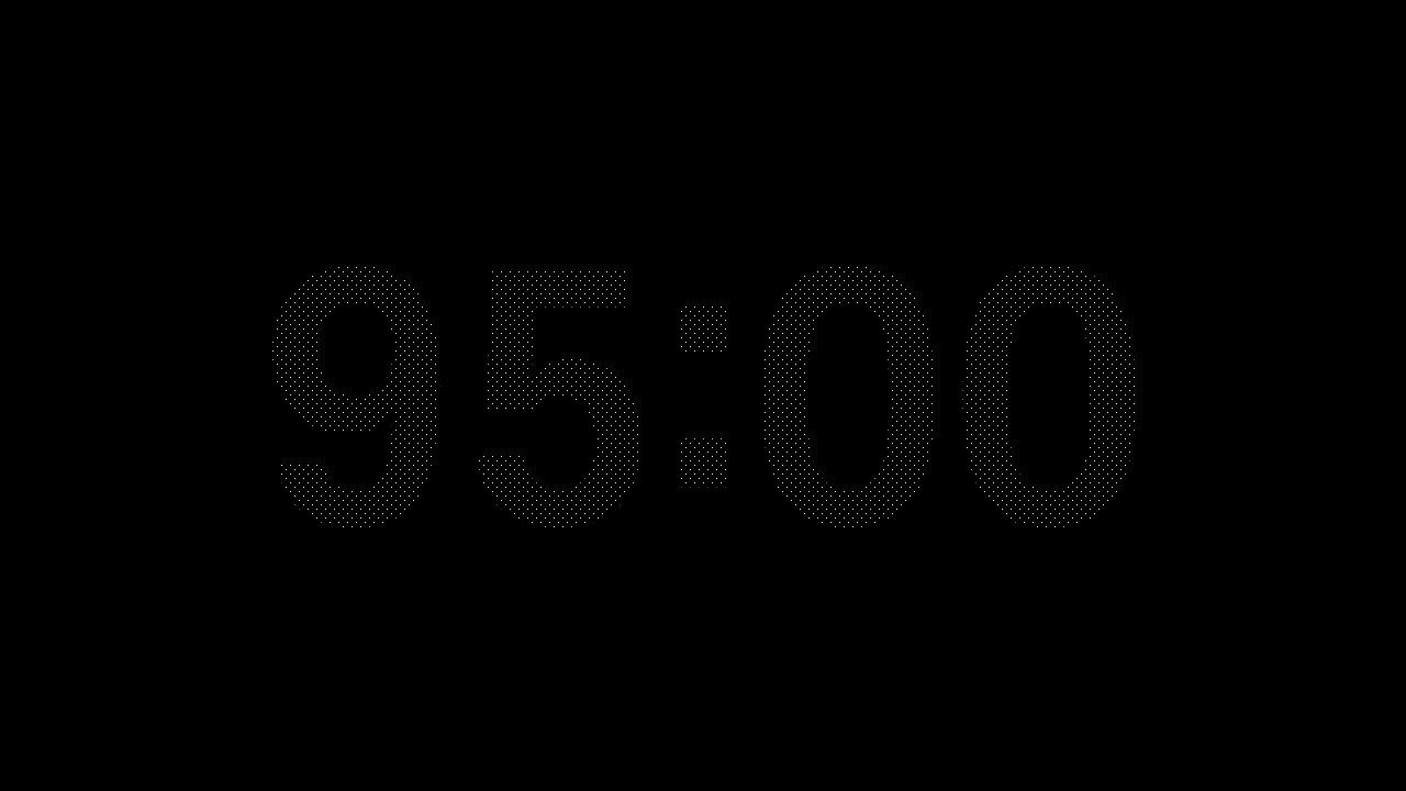 95 Minute Timer - Dot pattern, 1080p HD