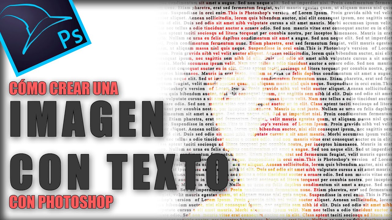 Crear  imagen hecha con texto en Photoshop