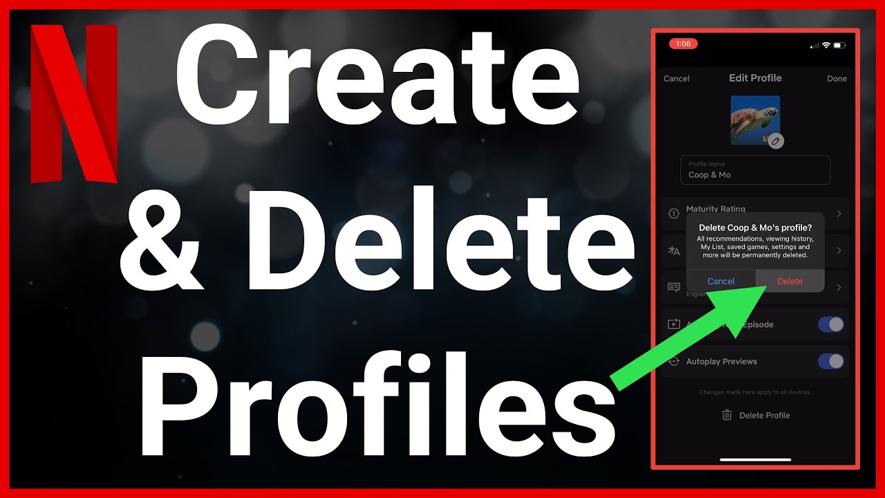 How To Create & Delete Netflix User Profiles