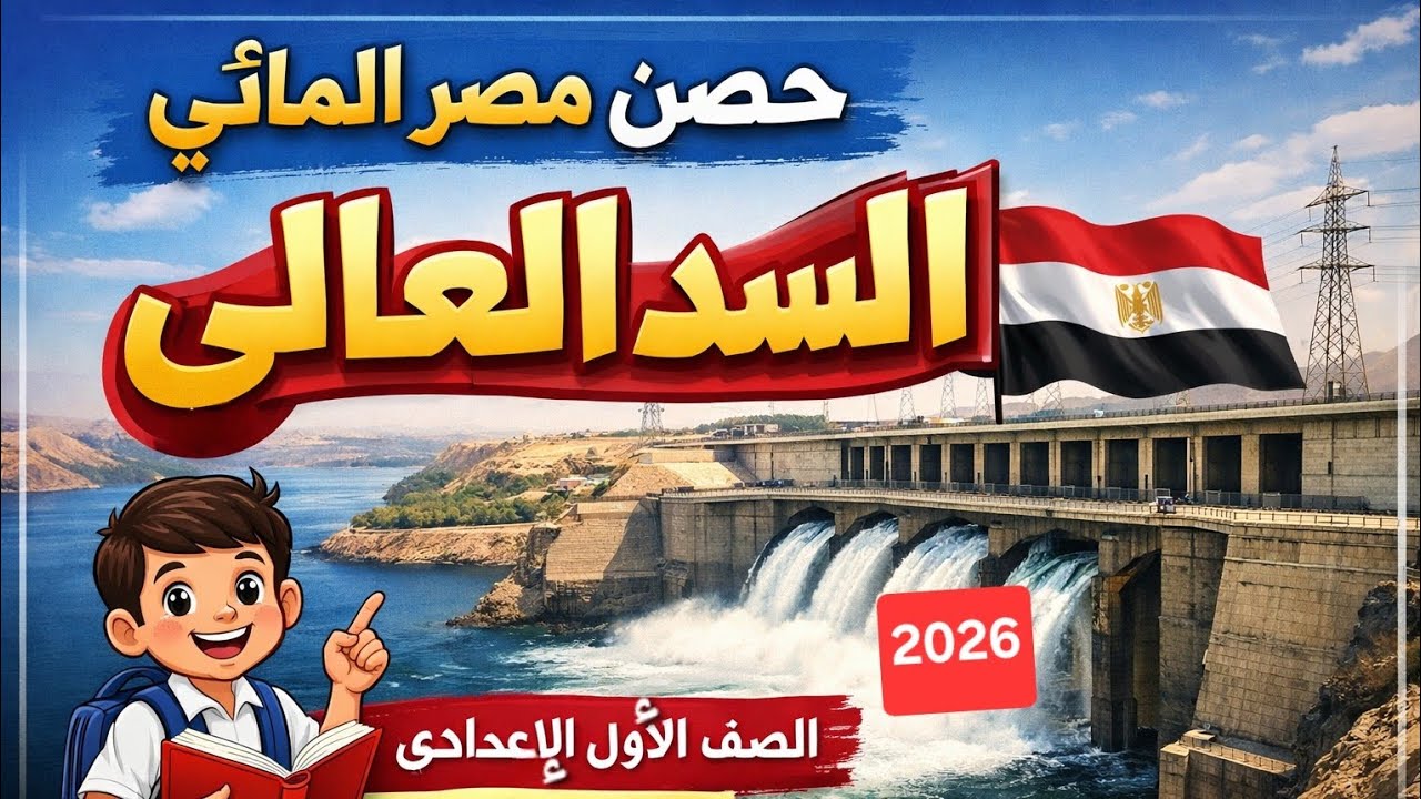 شرح درس حصن مصر المائي – السد العالي | الصف الأول الإعدادي | الترم الثاني 2026
