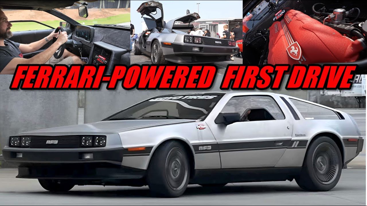 Ferrari POWERED DeLorean First Drive!