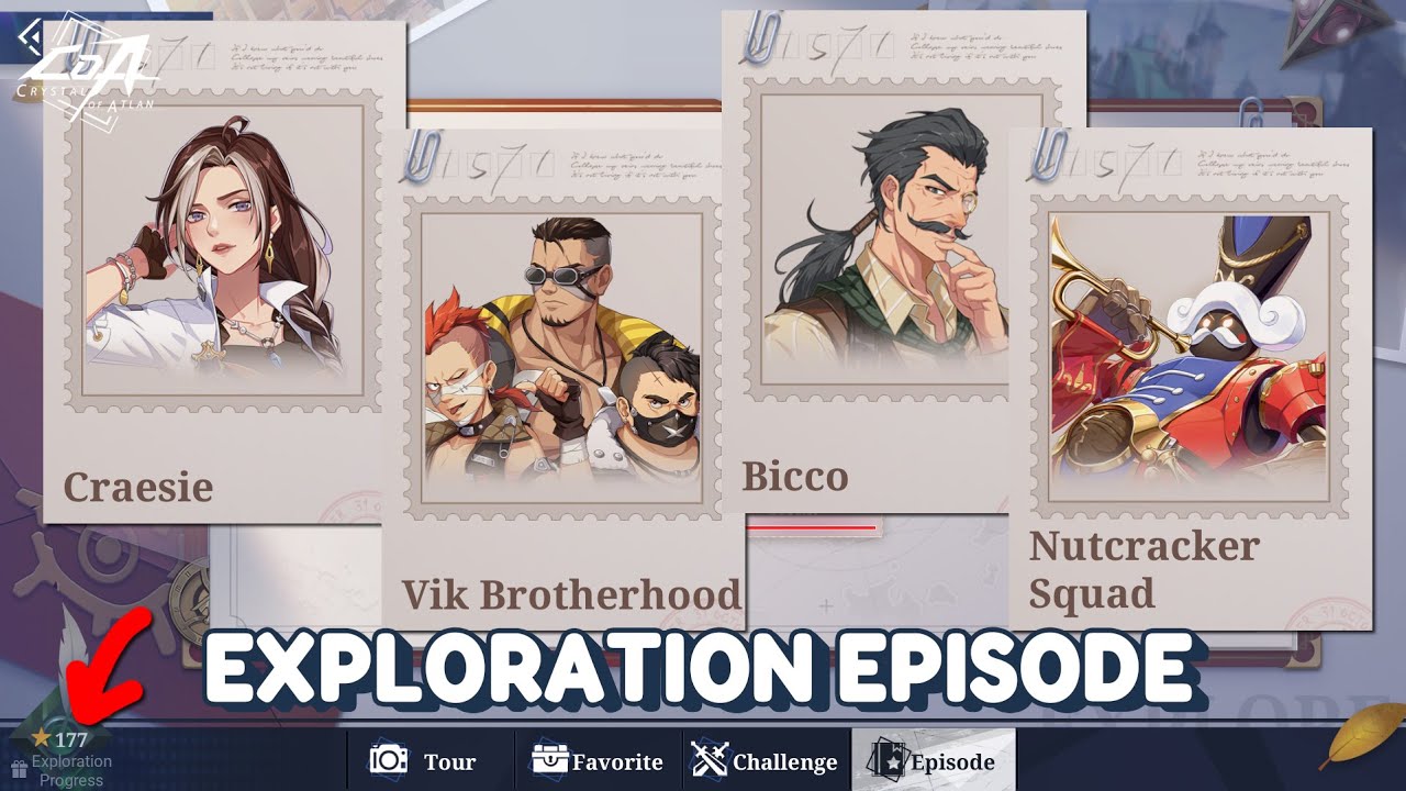 Exploration Episode Quest [Bicco/Craesie/Vik/Nutcracker] Playthrough | Crystal of Atlan