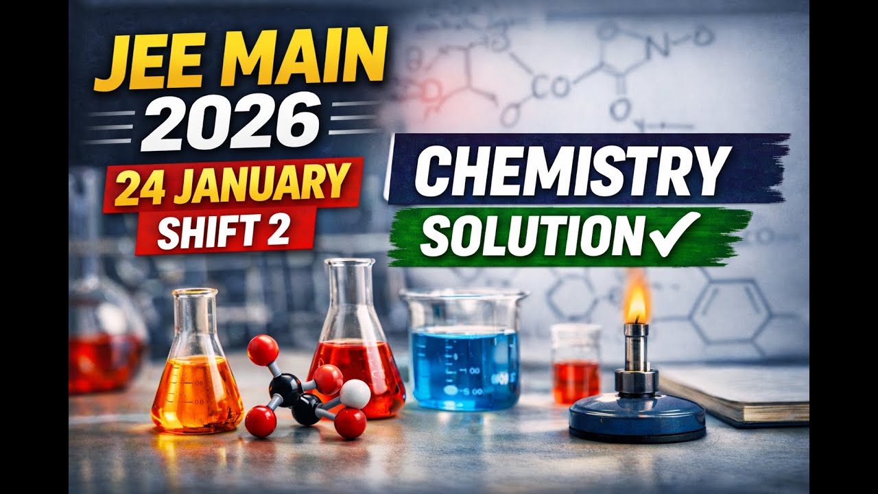 Shift-2 | 24 January 2026 - JEE Main paper solution #jee #jee2026 #jeeproblems #chemistry #chemistry