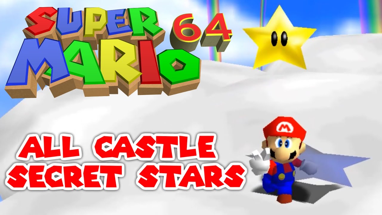 Super Mario 64 - All 15 Castle Secret Stars