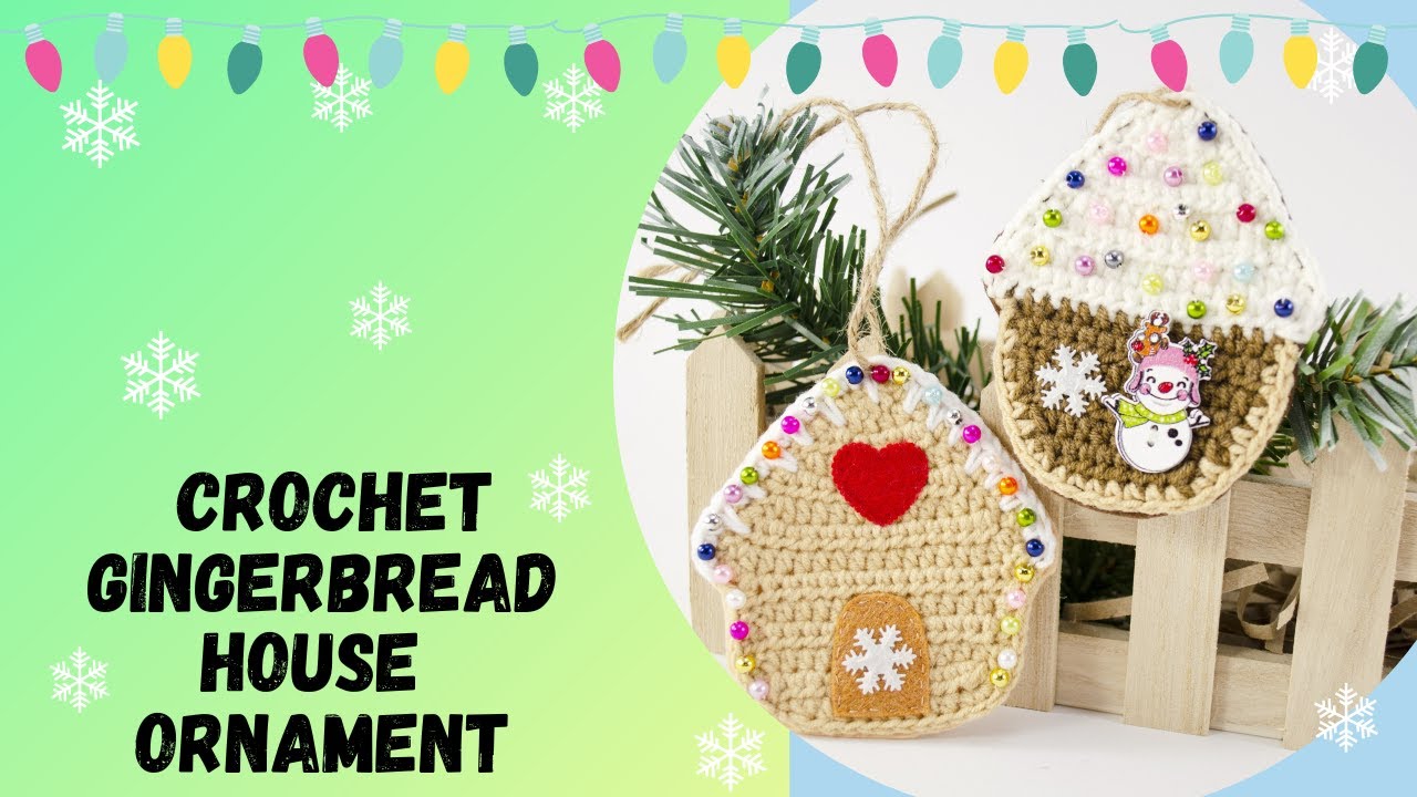 🇺🇸Crochet Christmas Gingerbread House Ornament/Crochet Christmas Decoration Tutorial - UPDATE