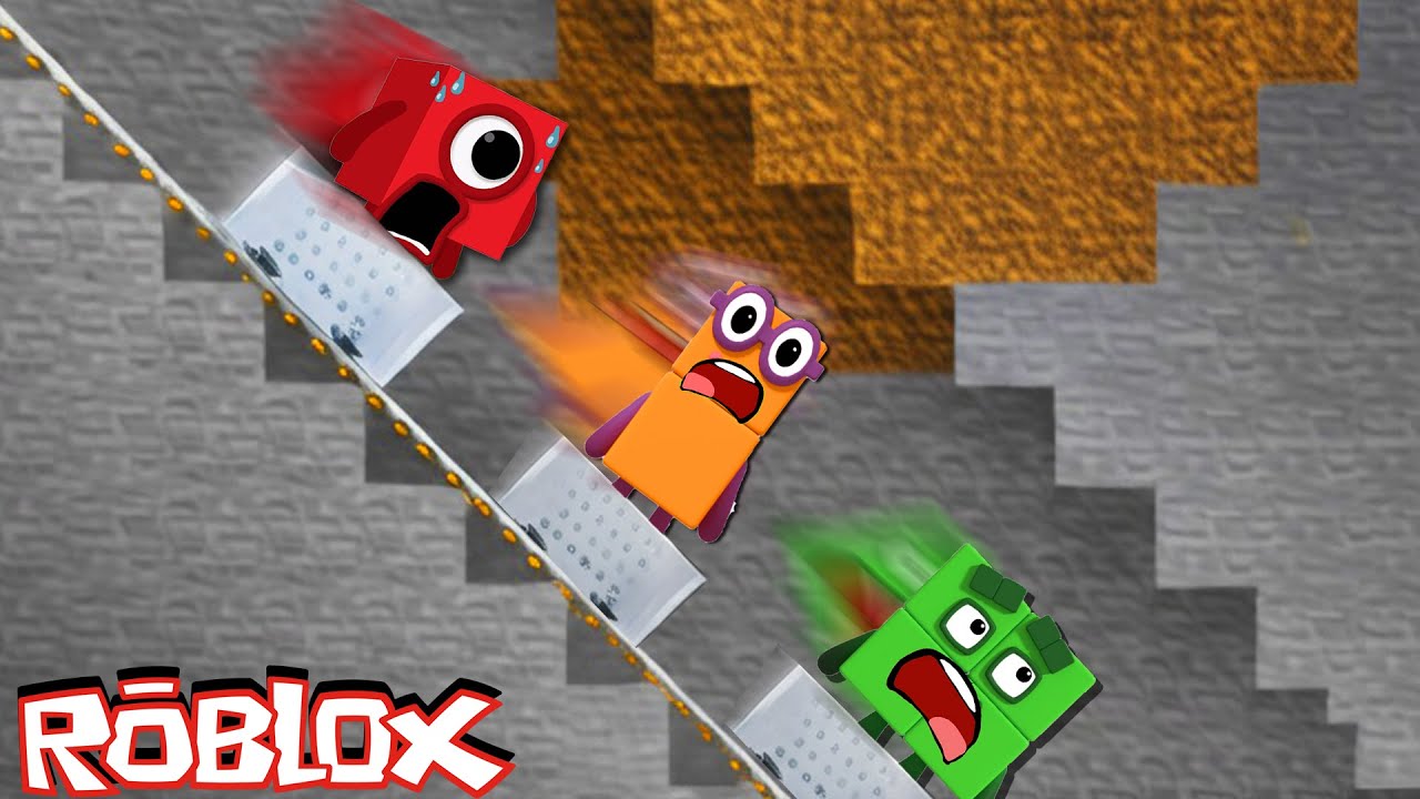 Numberblocks Play Minecraft Obby in Roblox