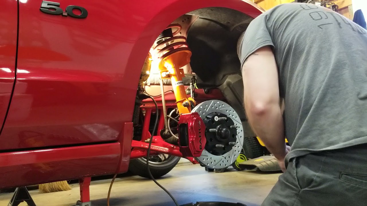 BAER race brakes install #S197 mustang