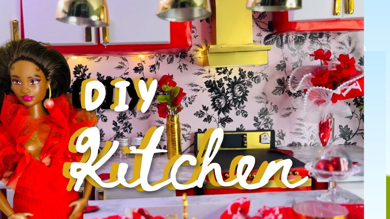 I Made a Bold Red Luxury Mini Kitchen ❤️✨✨