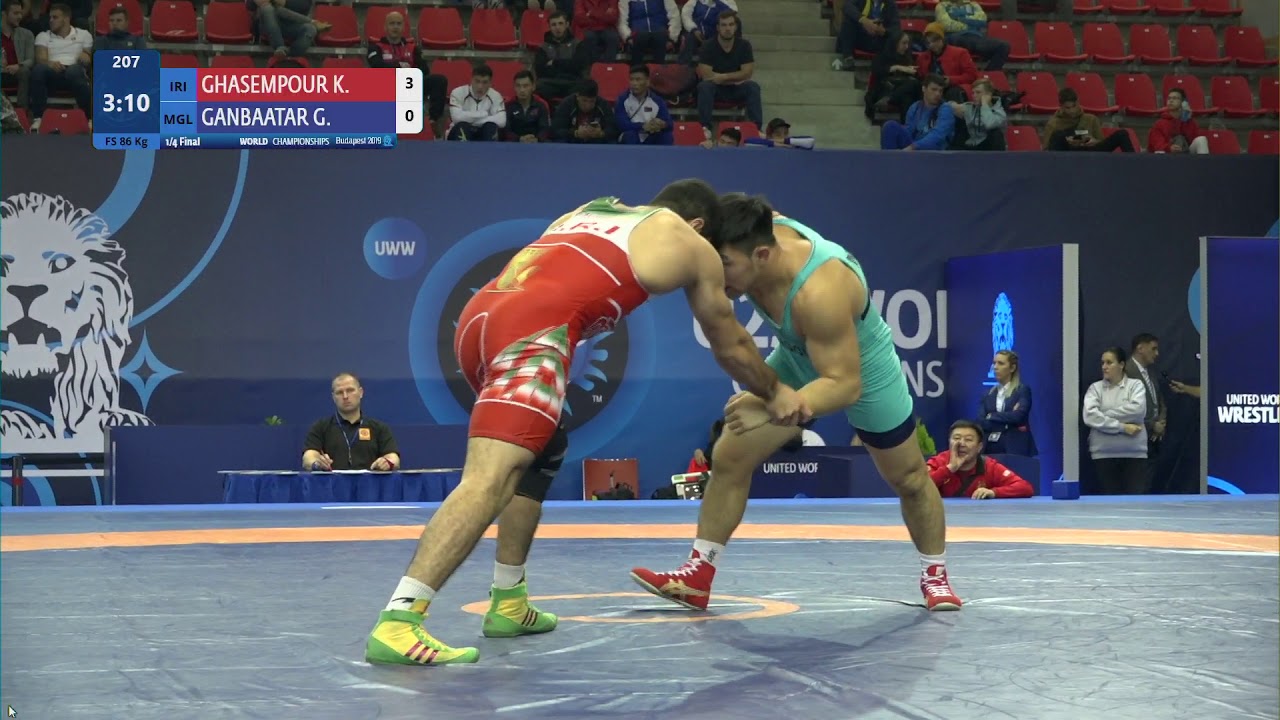 1/4 FS - 86 kg: K. GHASEMPOUR (IRI) v. G. GANBAATAR (MGL)