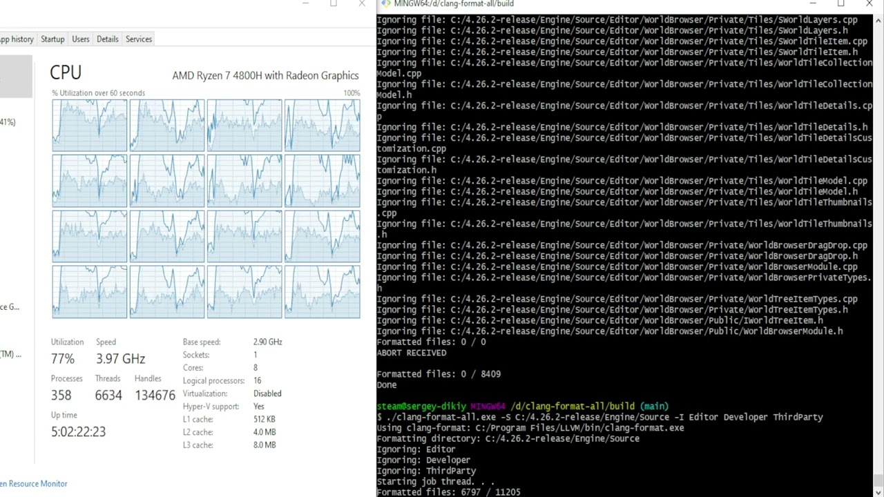 clang-format-all, usage demo