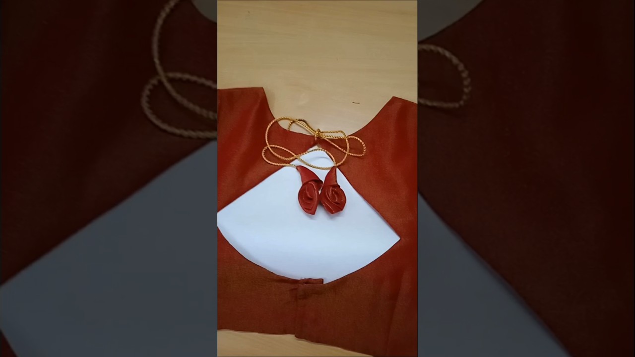 Trending Back Neck triangular cut With beautiful latkan design #vasuart #blousefashion #ytshorts