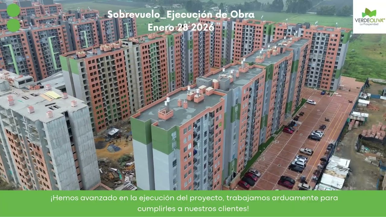 Avance de obra Proyecto de vivienda VERDEOLIVA Madrid Cund, Ciudadela La Prosperidad . Febrero 2026