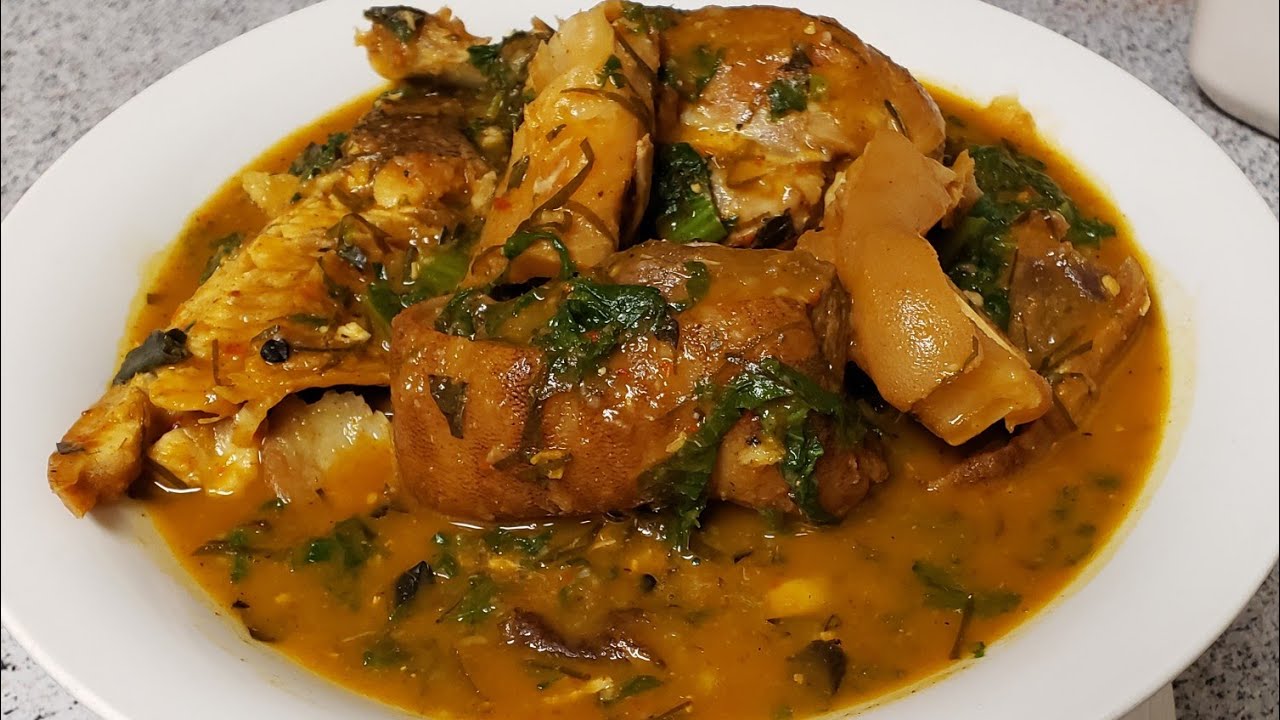 OKAZI SOUP/ OFE EDE/ OFE UZIZA IN ONE POT WITH ASSORTED MEAT/ SPINACH/ SOUP FOR BIG PEOPLE 😋 👌 ♥ 😄