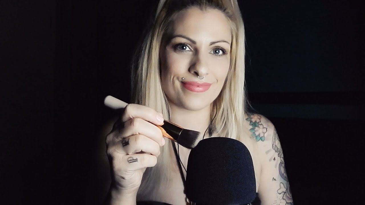 ASMR // Microphone brushing (whispered)