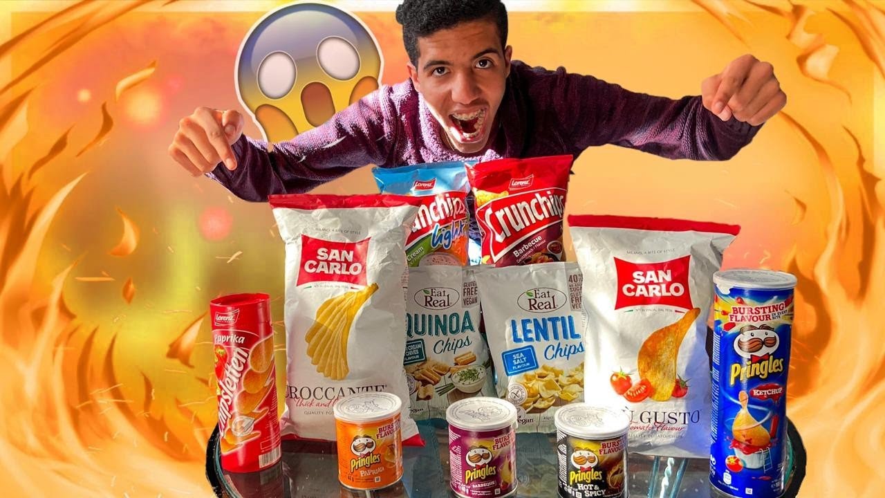 تحدي يوم كامل بأكل شيبس!!!شاهد ماذا حدث لي