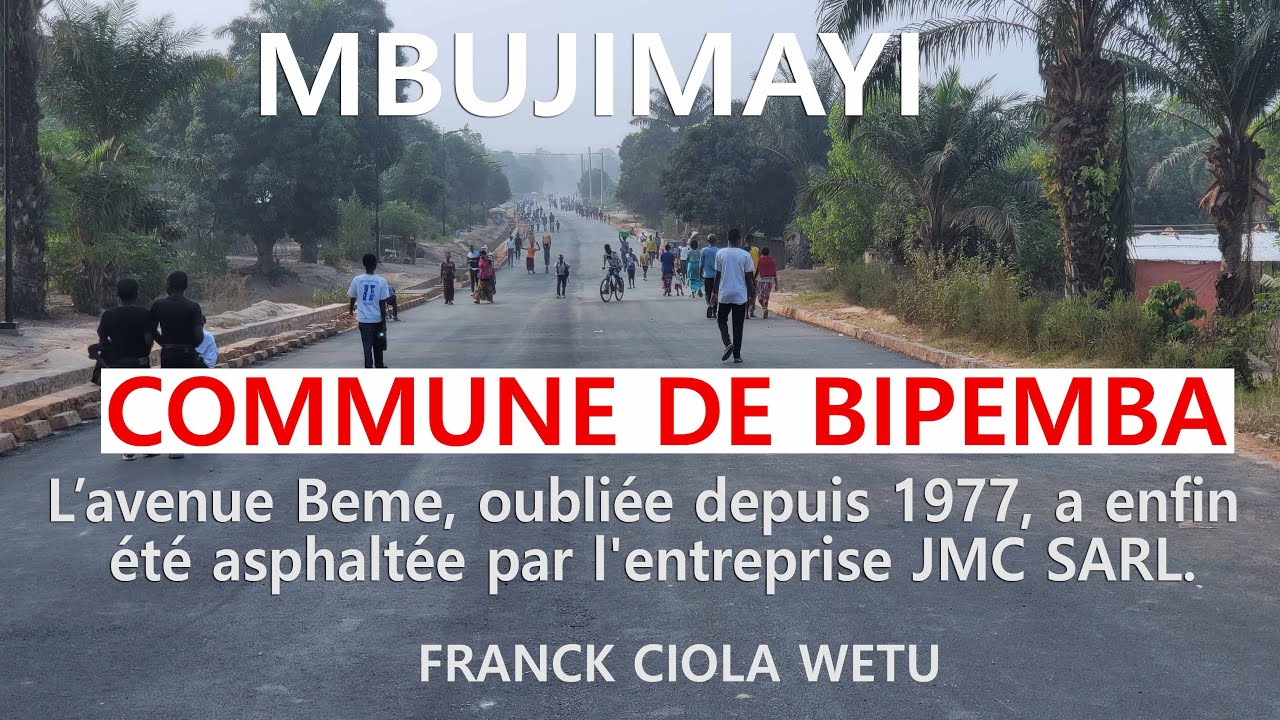 La grande commune de Mbujimayi, oubliée depuis 1977, a enfin été asphaltée par l'entreprise JMC.